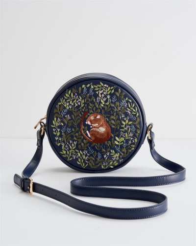 Fable Circle Bag with Embroidered Dormouse